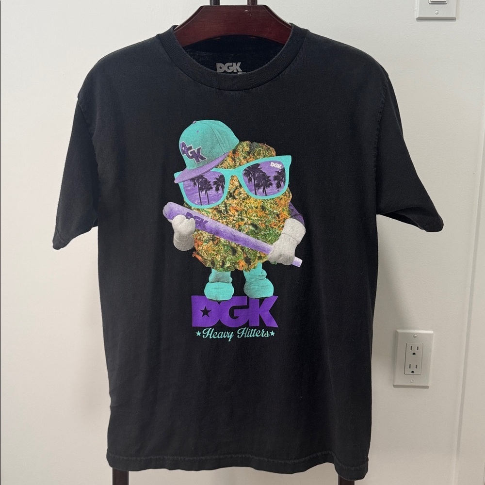 DGK Black Heavy Hitters Cotton Skate Tee. Sz M RARE